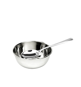 Bol en acier inoxydable écologique Bol en acier inoxydable argenté martelé rond de haute qualité Prix le plus bas - Product Image 1