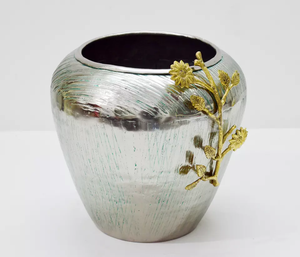 Look chic chaud Vase à fleurs nickelé avec support de Base de couleur bicolore métal aluminium fait Vase de table fantaisie à bon prix - Product Image 3