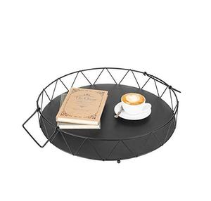 Fer noir et or couleur Design plateau de service couleur fabriqué à la main peint à la main plateau de service décoratif - Product Image 3