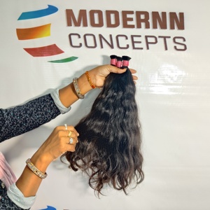 Extensiones de cabello indio a granel Natural 100% suministradas por el proveedor, cutícula virgen cruda alineada, sin procesamiento químico, onda Afro de 8 pulgadas - Product Image 5