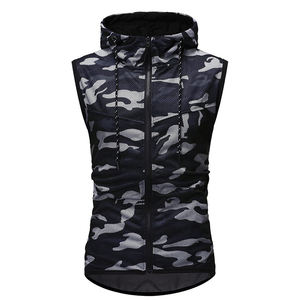 Vêtements de sport pour hommes, sweat à capuche de gymnastique sans manches, séchage rapide, débardeur, musculation, entraînement musculaire, respirant, capuche singulet, OEM - Product Image 6