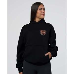 Sudadera con Capucha Extra Grande de Forro Polar para Mujer GTC - Color Negro Cantaloupe, Estilo Unisex - Product Image 3