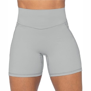Respirant haute élastique Yoga Shorts sans couture sport Leggings taille haute taille basse Gym Fitness court motif solide - Product Image 6