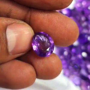 76ชิ้นอเมทิสต์ธรรมชาติ8มม. ถึง14มม. พลอยทรงวงรีตัด310ซม. พลอยอเมทิสต์หลวมคุณภาพสูงเรา $90สำหรับทุกคน - Product Image 4