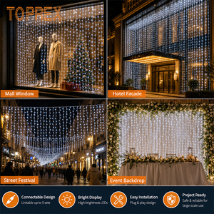 Commercial Grade <strong>LED</strong> Waterfall <strong>Curtain</strong> <strong>Light</strong> 3M Waterproof String for Hotel Festival Project Factory Direct Wholesale - Product Image 4