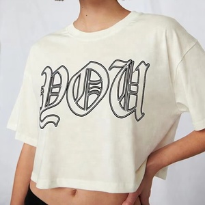 Camiseta Corta Moderna para Mujer, Informal, de Tela Suave, para Uso Diario, Ligera, Ropa de Verano, Diseño Juvenil y Elegante - Product Image 1