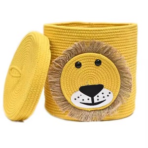 Premium Jute & Cotton Multipurpose Organizer Baby Diapers & <b>Toys</b> Stuffed Animals <b>Storage</b> Eco friendly <b>Basket</b> for kids - Product Image 3