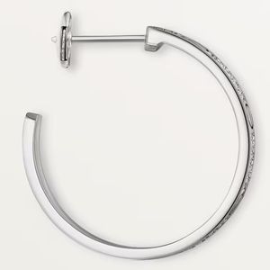 Round Cut Moissanite <b>Cute</b> C Style Hoop <b>Earrings</b> for Women - Product Image 4