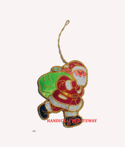 Adornos Navideños de Primera Calidad, Exclusivos, Hechos a Mano, con Cuentas de Color Rojo, en Forma de Papá Noel, Accesorios para Decoración de Árboles - Product Image 1