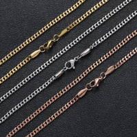 Collier maille cubaine Miami en acier inoxydable 3mm 5mm plaqué or 18K, chaîne à coupe diamant avec fermoir mousqueton, bijoux personnalisés en gros