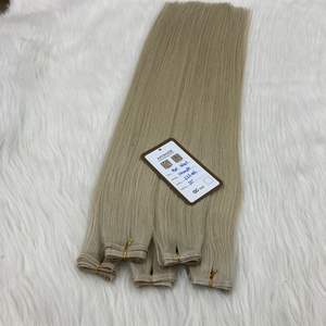 Cheveux naturels Remy de couleur cendré de 20 pouces trame plate de qualité de luxe sans perte ni enchevêtrement origine vietnamienne - Product Image 6