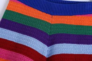 Short décontracté d'été de haute qualité pour femmes multicolore tricoté avec taille élastique mode respirante - Product Image 6