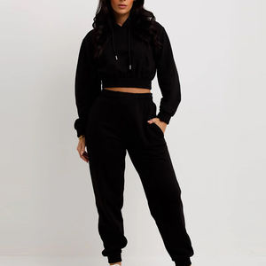 Recién llegado, conjuntos de Top corto para mujer, conjunto de 2 piezas para mujer, chándal de algodón 100%, chándal, chándal, tasa de fábrica, chándales más vendidos - Product Image 4