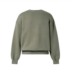Sudaderas de cuello redondo de ajuste relajado para hombre, ropa informal de manga larga de algodón 100% de lana de tela, sudaderas de alta calidad con hombros caídos - Product Image 2
