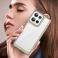 Nouvelle coque de téléphone transparente légère en TPU + acrylique, protection couleur unie, style coloré, pour Moto G85 G75 G55