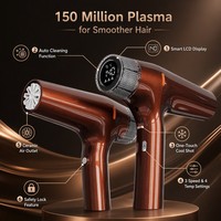 Sèche-cheveux professionnel haute vitesse 2200W à infrarouge 110000 tr/min, qualité salon, écran LCD intelligent, technologie ionique négative