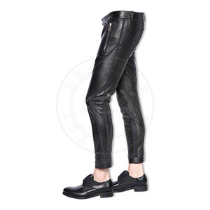 กางเกงหนังแกะแฟชั่นผู้ชาย,กางเกงหนังมีสไตล์กางเกงหนังนิ่ม - Product Image 2