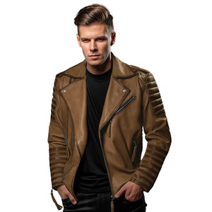 Chaqueta de Motociclista de Cuero Genuino para Hombre, Estilo Vintage, Logotipo Personalizado en Relieve 3D, Venta al por Mayor OEM 2026 - Product Image 6