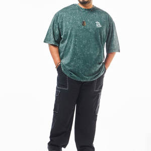 เสื้อยืดผู้ชายลายกรดเสื้อยืดแฟชั่นสำหรับคนเดินบนถนนและชุดลำลองเสื้อยืดซักกรดสบายๆสำหรับผู้ชาย - Product Image 4