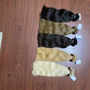 Extensiones de cabello humano de Vietnam, pelo liso de doble estirado, Color liso, máquina de trama - Product Image 6