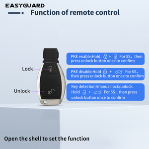EASYGUARD Llave Inteligente Infrarroja con Entrada sin Llave y Arranque Remoto Compatible con Mercedes Benz FBS4 Clase A, B, <span class=keywords><strong>E</strong></span>, GLA, GLB, ML, GLE - Product Image 2