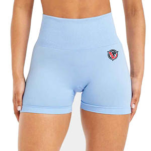 High Quality Women's Cotton Gym Shorts Breathable Quick Dry Mid Waist Regular Fit Scrunch Butt Sports Shorts Belt <b>Drawstring</b> - Product Image 1