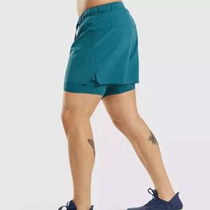 Pantalones cortos de gimnasio personalizados para hombre, 100% algodón, transpirables, de secado rápido, de alta calidad, Color sólido, para correr, entrenamiento - Product Image 3