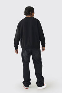 Vente en gros 100% coton hommes surdimensionnés col rond sweats Logo personnalisé imprimé tissu français sweats à capuche fermeture éclair respirant taille USA - Product Image 2
