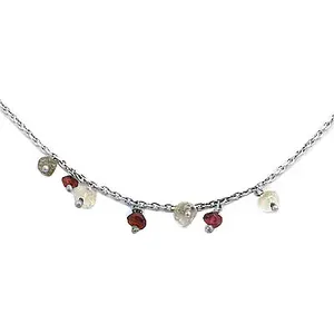 Collier et boucles d'oreilles pendantes en argent 925 avec pierres précieuses, accessoire de mode pour femmes, à porter au quotidien - Product Image 1