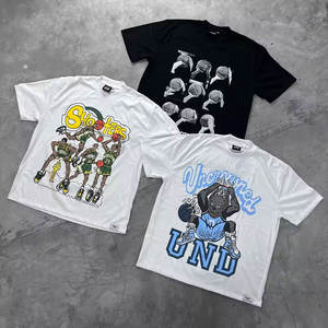 High Quality Cropped Boxy Fit Men's T-shirt Casual Oversized <b>Tshirt</b> Printed Custom t Shirt for Men - Product Image 2