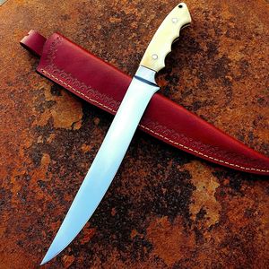 MORTAL SAGA Outdoor Hunting <b>Fishing</b> Survival Handmade Damascus Steel Fillet Knife Flexible Sharp Blade Bone Handle - Product Image 1