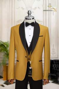 Traje de novio para el día de la boda % 80 Lana % 20 Poliéster Slimfit para un aspecto atemporal - Product Image 4