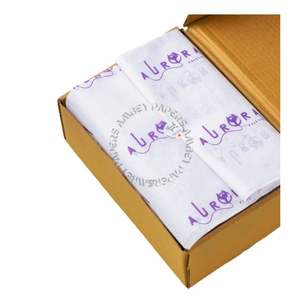 Rollos de papel de seda impresos desechables personalizados doble impermeable ecológico embalaje a medida reconocimiento de marca minorista - Product Image 4