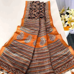 Ropa étnica de primera calidad, venta al por mayor, saris de viscosa Dola, estampado Digital con diseños vibrantes para fiestas, verano, invierno, tela lujosa - Product Image 1