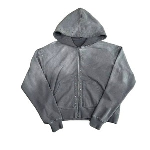 Strass personnalisé Dtg Logo imprimé éponge française surdimensionné coton lourd délavé à l'acide soleil délavé sweats à capuche pour hommes sweat à capuche vintage - Product Image 3
