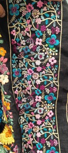 Adorno de encaje de tul bordado Floral intrincado colores vibrantes apliques elegantes para ropa de boda bolsas de decoración del hogar - Product Image 4