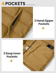 Chaleco Acolchado de 220g para Hombre, Venta Directa de Fábrica, Superventas, Ropa Exterior Casual de Invierno, Alta Calidad, Transpirable, Personalizable, con Cierre y Cuello en V - Product Image 6