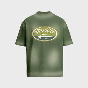 2025 nouvelle dernière conception surdimensionnée poids lourd soleil fané ample ajusté DTG imprimé Logo personnalisé conception t-shirts pour hommes - Product Image 4