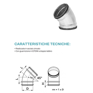 Tecnosystemi 45 Piezas para Sistemas HVAC de Curvatura Suave para Ductos Circulares - Product Image 2