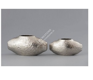 Florero de lujo para decoración del hogar para sala de estar, boda, Hotel, florero floral de níquel texturizado de Metal - Product Image 2