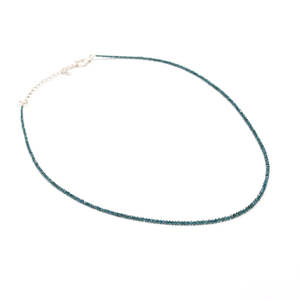 AAA+ <b>Blue</b> Diamond Faceted Rondelle 1.8-2.4 mm Beaded 16 Inches <b>Necklace</b> - Product Image 3