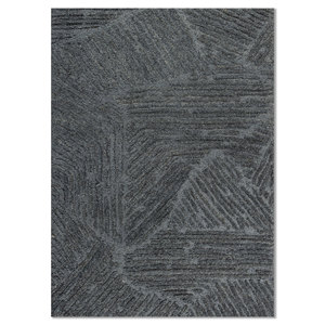 Blue Geometric Acrylic <b>Hand</b> <b>Tufted</b> Living Room Carpet Linear Top-29003 <b>Rug</b> for Home Striped Rectangle 10mm Thickness for Teens - Product Image 1
