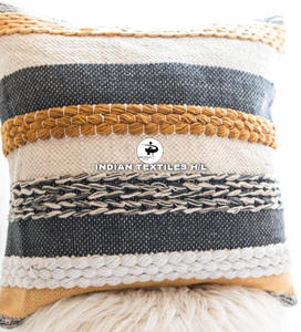 Venta caliente hermoso diseño Boho al aire libre funda de almohada de algodón tejida a mano almohada decorativa única Boho almohada por ITHL - Product Image 2