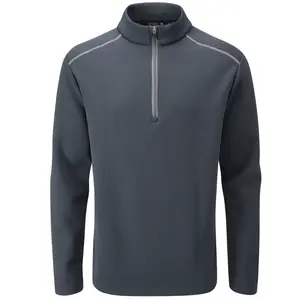 Half Zip Long Sleeve Pullover Sweatshirt Mens Cotton Slim Fit Sport Sweatshirt Quarter-Zip Sweater High quality low cost 2024