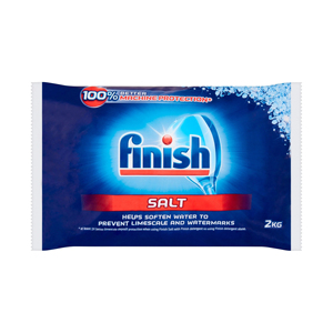 La bolsa de sal para lavavajillas de 1kg ayuda a prevenir marcas de agua y nubosidad en vasos y platos. - Product Image 1