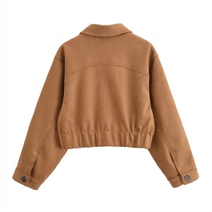 Chaqueta de Lana Tejida para Mujer, Diseño Personalizado, Informal, Versátil, Color Sólido, Cierre de Botón, Holgada y Transpirable - Product Image 2