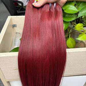 Vendedores de cabello de color rojo al por mayor Trama de cabello humano vietnamita virgen crudo grueso 8-32 pulgadas Extensiones de cabello rojo vietnamita - Product Image 3