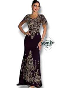 ชุดราตรีทรงเอไลน์ยาวกรอมพื้น แขนกุด คอทรงหลอด ปักลายประดับลูกปัด ดีไซน์หรูหรา ทรงเอวสูง สำหรับผู้หญิง - Product Image 2