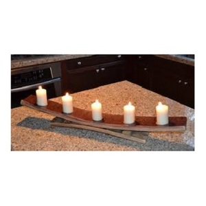 Personalice sus pensamientos sobre él Decoración Boda Abejas Cera Soporte de vela Candelabro de madera Vela perfumada Linterna Portavelas - Product Image 5