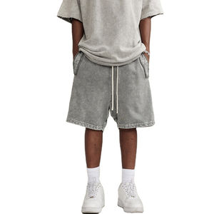 Short d'été personnalisé délavé à l'acide avec poches latérales Tissu doux et respirant confortable Sports de plein air Design unique - Product Image 1